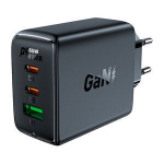 Kiire laadija Acefast GaN (2xUSB A) PPS / PD / QC4+ 65W, must (A41)