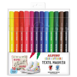 Tekstiilimarkerite komplekt Alpino, 10 v&auml;rvi