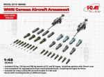Liimitav mudel ICM 48408 WWII German Aircraft Armament 1/48