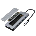 Dokkimisjaam MGL 240411B 12in1 USB t&uuml;&uuml;p C -M.2 SSD/4K HDMI/LAN/USB/kaardilugeja/Toide kuni 100W