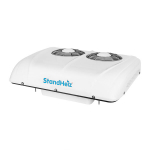 Elektriline seiskekonditsioneer StandHeiz 12 V, 3000 W, 2 ventilaatorit, v&otilde;imas jahutus veoautodele ja traktoritele, STANDHEIZ 12V ORO KONDICIONIERIUS KEMPERIAMS, SUNKVEŽIMIAMS, KOMBAINAMS