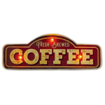 RETRO Metal Sign LED v&auml;rskelt valmistatud kohvi "Forever" valgusti