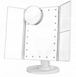 LED-valgustusega kosmeetiline peegel jumestamiseks, valge