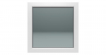 Kinnine PVC aken 700x730 Arutech, valge/valge