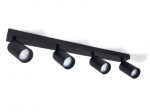 LED Spoti x4 v2 pindpaigaldatav halogeen seina- ja laevalgusti, must