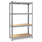 Metallist riiul 150x75x30cm, 4 riiulit, 135kg/riiul