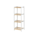 Vannitoa shelf - BERILO - 35 x 30 x 100 cm - Valge - Lihtne kokkupanek - Kaasaegne disain