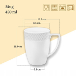 Wilmax tassikomplekt, 2 tk, WILMAX puodelis 450 ml - 2 dalių rinkinys