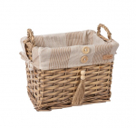 Home4You vitstest korv Willi Stripe, 29x19x22 cm