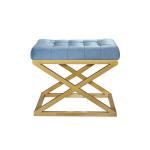 Pouffe Capraz - Gold, Turquoise