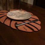 Stalo kilimėlio rinkinys (4 vienetai) Monstera - Rose