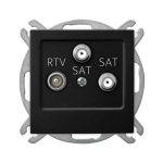 Ospel AS must - RTV-SAT topeltmuhv GPA-2GS/m/33, czarny