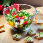 Salatikauss, klaasist kauss puuviljasalati jaoks, 17 cm