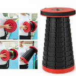 Kokkupandav matkatool, 24,5 cm, must/punane