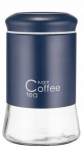 Kohvi-tee suhkrukonteiner 1L kaanega klaas K&ouml;&ouml;k tumesinine