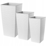 Komplektis 3x lillepoti siset&uuml;kk Tall White 68cm
