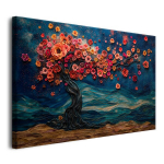 Moodne maalid l&otilde;uendil abstraktne puu roosa lilled 3D 80x120cm