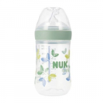 K&otilde;hukoolikute vastane pudel koos soojusindikaatoriga Nuk Medium Flow, Green, 3 kuud+, 260 ml