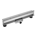 W-Drain NEXT 2in1 Seinale paigaldatav lineaarne &auml;ravool 80 cm kahepoolne kroomitud