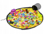 Toyshelfi m&auml;nguasjakast koos m&auml;ngumattiga 2in1 LARGE konteiner Ziploc-kott