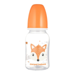 Kitsa kaelaga pudel Canpol Cute Animals 120ml, oranž (11/851)