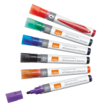 Tahvli markerid Nobo Liquid Ink, 6 tk, v&auml;rvid