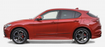 Alfa Romeo Stelvio - mustad k&uuml;ljeuste liistud