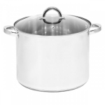 Stockpot roostevabast terasest pott klaasist kaanega, 7 L