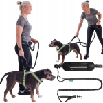 Elastne jalutusrihm koera jooksutamiseks FIT4MED, must, 2m