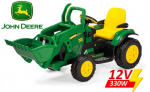 &Uuml;hekohaline laste elektritraktor Peg Perego John Deere Ground Loader, roheline/kollane