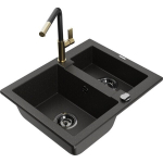 Graniidist valamu Mexen Carlo segistiga Flora 6518-75-670401-57-B, must/kuldne metallik