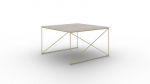Kohvilaud Furniture Nelia, pruun/kuldne