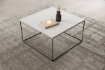 Kohvilaud Furniture Roni, valge/must