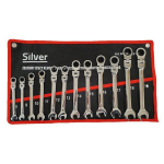 Liigendiga lehtsilmusnarre Silver, kompl. 12 osa