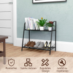 Costway 2. astme metallist tehasealus, 63 x 30,5 x 61,5 cm, must