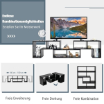 Costway telerikapp Puidust 3-osaline telerialus kuni 65" teleritele