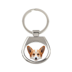 Pembroke Welsh Corgi - geomeetriline v&otilde;tmehoidja ripats pildi ja tekstiga Art-Dog, XS