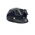Retro mootorratta nahast kiiver 59 - 60cm toonitud klaasidega