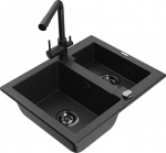 Graniidist k&ouml;&ouml;givalamu Mexen Carlos segisti ja sifooniga, Metallic black/silver+Black