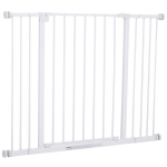 Ukset&otilde;ke, trepi kaitsev&auml;rav ilma puurimiseta, koerte piirdeaed, lemmikloomav&auml;rav, koerav&auml;rav, survekinnitus, metall, valge, 76-107 x 76 cm