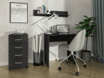 Kapp BODO BLACK 40cm raamaturiiul sahtlid sahtlid