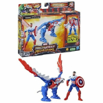 Hasbro Mech Strike Mechasaurus Capitan America figuur, 2tk