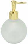Seebidosaator 400 ml klaasist valge kuldne pumpaga
