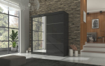 Riidekapp Adrk Furniture Gilton 200 cm, must