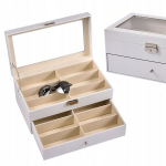 Prillide kast karbis kirstu kingitus korraldaja &ouml;ko nahast valge g37