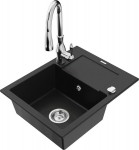 Graniitk&ouml;&ouml;givalamu Mexen Enzo segisti ja sifooniga, Black+Chrome