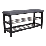 Pink Padova - polsterdatud istmega kingariiul ja 2 metallist kingariiulit