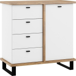 Kummut Meblocross Cross Cro-04 1D4S, tumepruun/valge