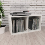 vidaXL vin&uuml;&uuml;lplaadikapp k&otilde;rgl&auml;ikega valge 71x34x36 cm puitlaastplaat