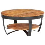 vidaXL kohvilaud 65 x 65 x 32 cm, toekast akaatsiapuidust, Ruda